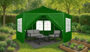 Namiot pawilon ogrodowy handlowy 2x2x2 m z oknami zielony MultiGarden 7