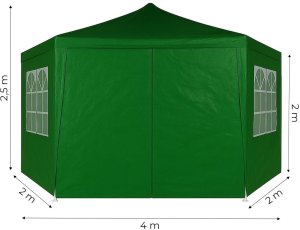 Namiot pawilon ogrodowy handlowy 2x2x2 m z oknami zielony MultiGarden 8