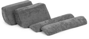 Sofa składana modułowa dla dzieci duża 2-osobowa DIY 10 miękkich poduch tkanina szenilowa - szara ECOTOYS 8