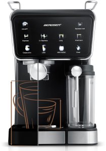 Ekspres do kawy kolbowy spieniacz do mleka 20 bar Berdsen BD-773 czarny 11