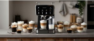 Ekspres do kawy kolbowy spieniacz do mleka 20 bar Berdsen BD-773 czarny 13