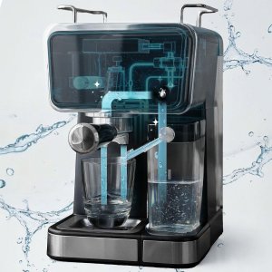 Ekspres do kawy kolbowy spieniacz do mleka 20 bar Berdsen BD-773 czarny 8