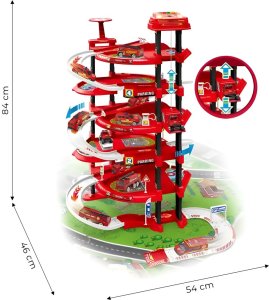 Garaż samochodowy XXL straż pożarna 5 poziomów + mata z miastem 82 elementy 4