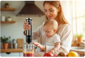 Blender ręczny z butelką 1500 W BD-754 Berdsen 8