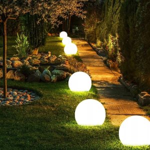 LAMPA OGRODOWA ARGENTO 30 BIAŁA KULA E27 5
