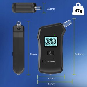 Alkomat Policyjny Profesjonalny Cyfrowy Alkotest Domowy Latarka 5x Ustnik 9