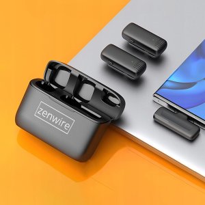 Mikrofon Krawatowy Bezprzewodowy USB-C Bluetooth Pojemnościowy do Telefonu 9