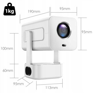 Mini Projektor Przenośny Rzutnik Android 13 WiFi 360 Full HD 4K do Telefonu Zenwire IMC360 11