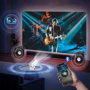 Mini Projektor Przenośny Rzutnik Android 13 WiFi 360 Full HD 4K do Telefonu Zenwire IMC360 4