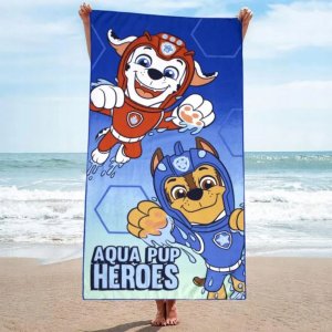 Ręcznik plażowy kąpielowy dla dzieci 120 x 60 cm PSI PATROL AQUA PATROL 2