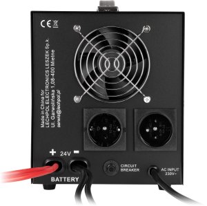 Zasilacz awaryjny KEMOT PROsinus-2600/24-LFP4 przetwornica z czystym przebiegiem sinusoidalnym i funkcją ładowania 24V 230V 2600VA/1800W 5