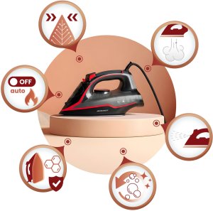 Żelazko Berdsen Żelazko parowe 2600W BD-331 ceramiczna powłoka praca w pionie 7