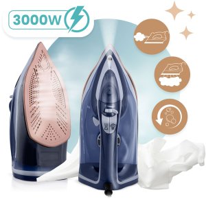 Żelazko parowe 3000W Berdsen BD-330 ceramiczna powłoka praca w pionie 2