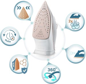 Żelazko parowe 3000W Berdsen BD-332 ceramiczna powłoka praca w pionie 9