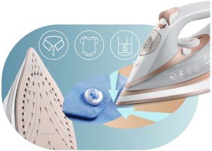 Żelazko parowe 3000W Berdsen BD-332 ceramiczna powłoka praca w pionie 10