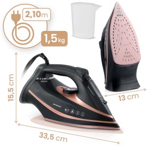 Żelazko Berdsen Żelazko parowe 3000W BD-332 ceramiczna powłoka praca w pionie 5