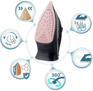 Żelazko Berdsen Żelazko parowe 3000W BD-332 ceramiczna powłoka praca w pionie 10