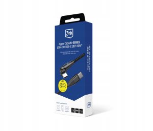 Kabel USB 3MK USB-C - USB-C 2 m Czarny (5903108680165) 2
