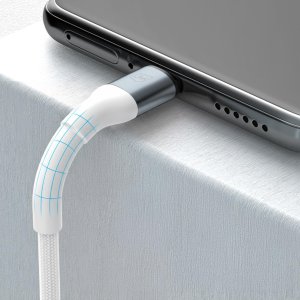 Kabel USB 3MK USB-C - USB-C 1 m Biały (5903108680387) 5