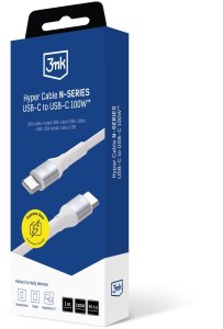 Kabel USB 3MK USB-C - USB-C 1 m Biały (5903108680387) 8