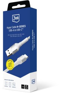 Kabel USB 3MK USB-A - USB-C 1m Biały (3MK17473) 8