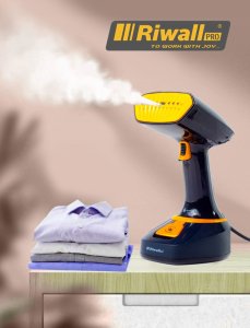 PAROWNICA DO UBRAŃ ŻELAZKO PAROWE STEAMER ZESTAW AKCESORIA 7w1 RIWALL RX-01 2