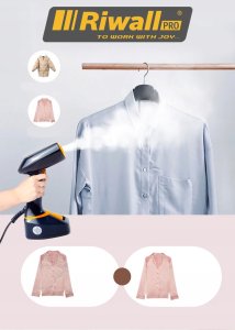 PAROWNICA DO UBRAŃ ŻELAZKO PAROWE STEAMER ZESTAW AKCESORIA 7w1 RIWALL RX-01 4