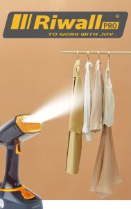 PAROWNICA DO UBRAŃ ŻELAZKO PAROWE STEAMER ZESTAW AKCESORIA 7w1 RIWALL RX-01 7