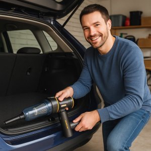 ODKURZACZ RĘCZNY SAMOCHODOWY BEZPRZEWODOWY AKUMULATOROWY MOC RIWALL RMW-01 14