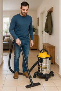 Odkurzacz przemysłowy bezworkowy 2.0 RVS-01 sucho mokro do popiołu kominka 5