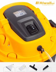 Odkurzacz piorący Riwall Odkurzacz piorący Pro Pierzok ROP-01 bezworkowy odkurzacz do prania 12