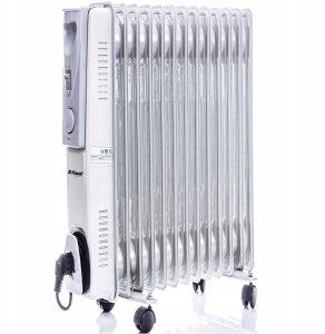 Grzejnik Riwall Grzejnik olejowy 2500 W biały elektryczny 13-żeberkowy mocny 2