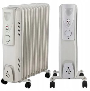 Grzejnik Riwall Grzejnik olejowy 2500 W biały elektryczny 13-żeberkowy mocny 5