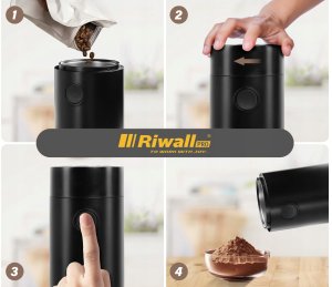MŁYNEK ELEKTRYCZNY DO MIELENIA KAWY CUKRU ORZECHÓW ZBOŻA 150W RIWALL RQ-01 4