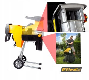 Riwall Rozdrabniacz elektryczny RES3044 do gałęzi rębak frezowy Żbik mocny 9