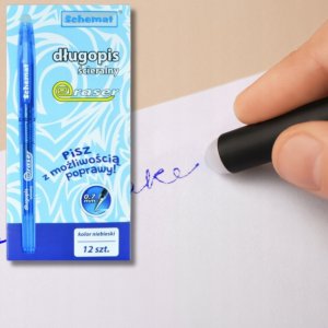 SCHEMAT Długopis ścieralny niebieski (12 szt.) 3