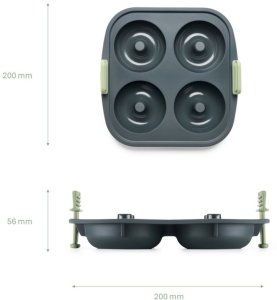 Air fryer Donuts Mould, 4 holes - Grey 6