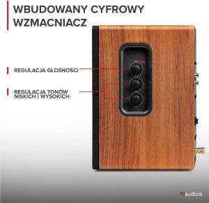 Zestaw aktywnych głośników półkowych KS01 80W, drewno one size 4