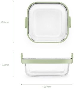 Air fryer Square Glass Dish - Transparent 4