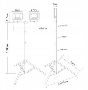 Naświetlacz Aigostar  DH Line H200 lampa robocza halogen budowalny naświ 7