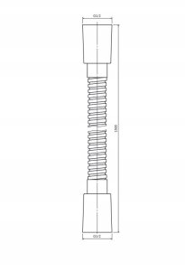 WĄŻ PRYSZNICOWY 150 CM MIEDŹ SZCZOTKOWANA 3