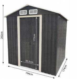 Stalowa Narzędziownia Domek narzędziowy 174x194x202 3,4m2 Blaszak POJEMNY 2
