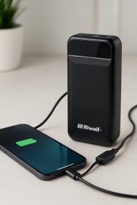 POWERBANK 20000 mAh 22,5W QC PD USB USB-C SZYBKI MOCNY + KABLE RIWALL RY-01 11