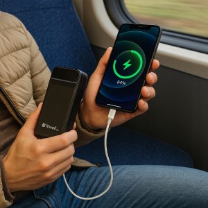 POWERBANK 20000 mAh 22,5W QC PD USB USB-C SZYBKI MOCNY + KABLE RIWALL RY-01 12