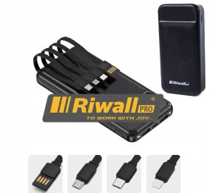 POWERBANK 20000 mAh 22,5W QC PD USB USB-C SZYBKI MOCNY + KABLE RIWALL RY-01 4