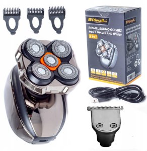 GOLARKA MĘSKA AKUMULATOROWA RIWALL RS-01 MASZYNKA DO GOLENIA 5D USBC TRYMER 2