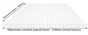 E-szklarnia Poliwęglan komorowy 6000x2100, bezbarwny 10 mm 2