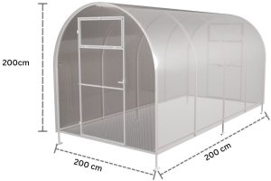 Szklarnia z poliwęglanu Tunel ogrodowy 2x6 m profile 20x20 poliwęglan 5mm 5