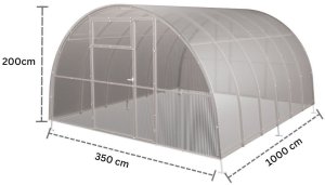 Szklarnia z poliwęglanu Tunel ogrodowy 3,5x4 m profile 20x40 poliwęglan 5mm 6