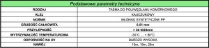 Taśma filtracyjna paroprzepuszczalna, 38 mm (25m.b.) 2